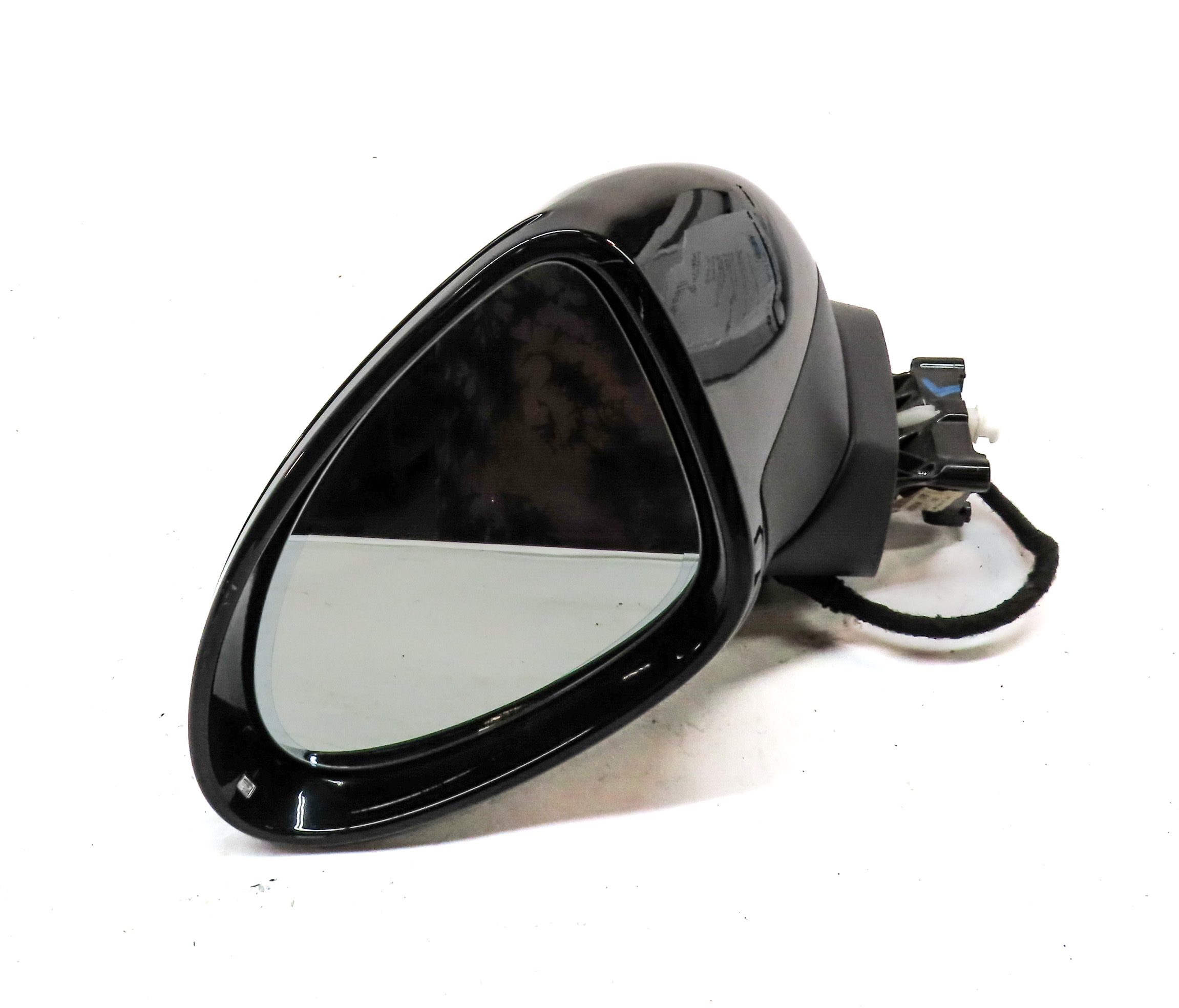 15-18 PORSCHE CAYENNE (958) LEFT BLIND SPOT P-FOLD AUTODIM DOOR MIRROR (Black) — exact item pictured